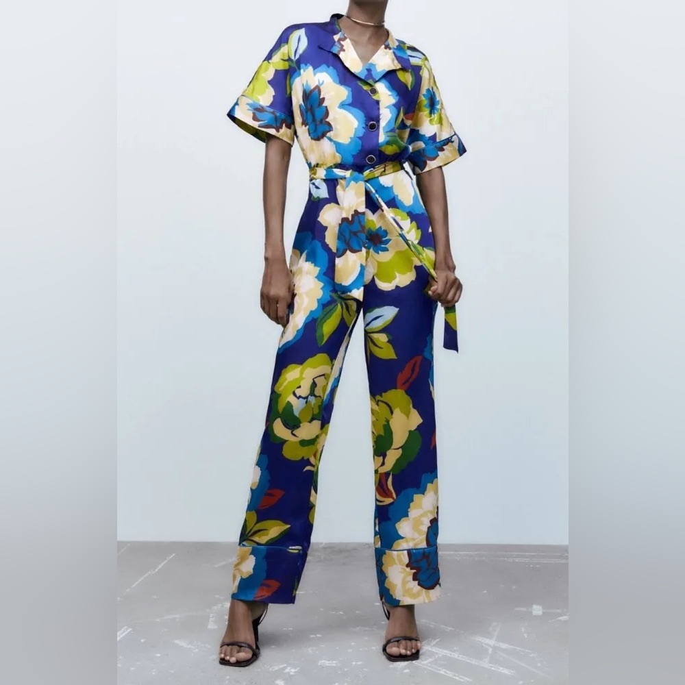 Zara Multicolor Floral Jumpsuit